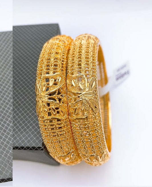 China Gold 2Pieces Bangles Set