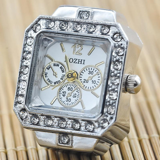 Stainless Steel Ring Watch