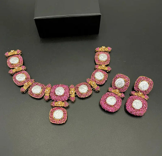 Most Intractive Mop Designer Choker Set By Unique Jewellery