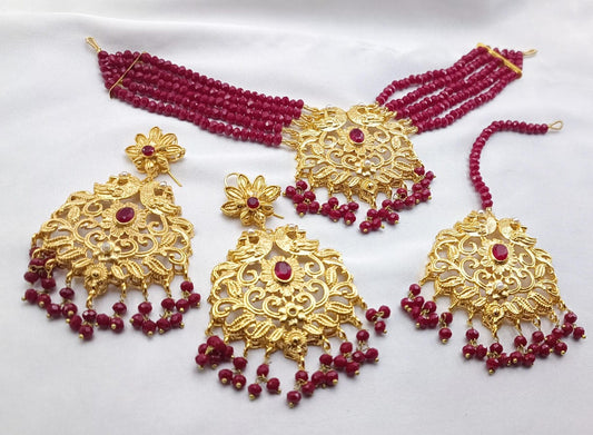 Gold Polish Neacklace Set