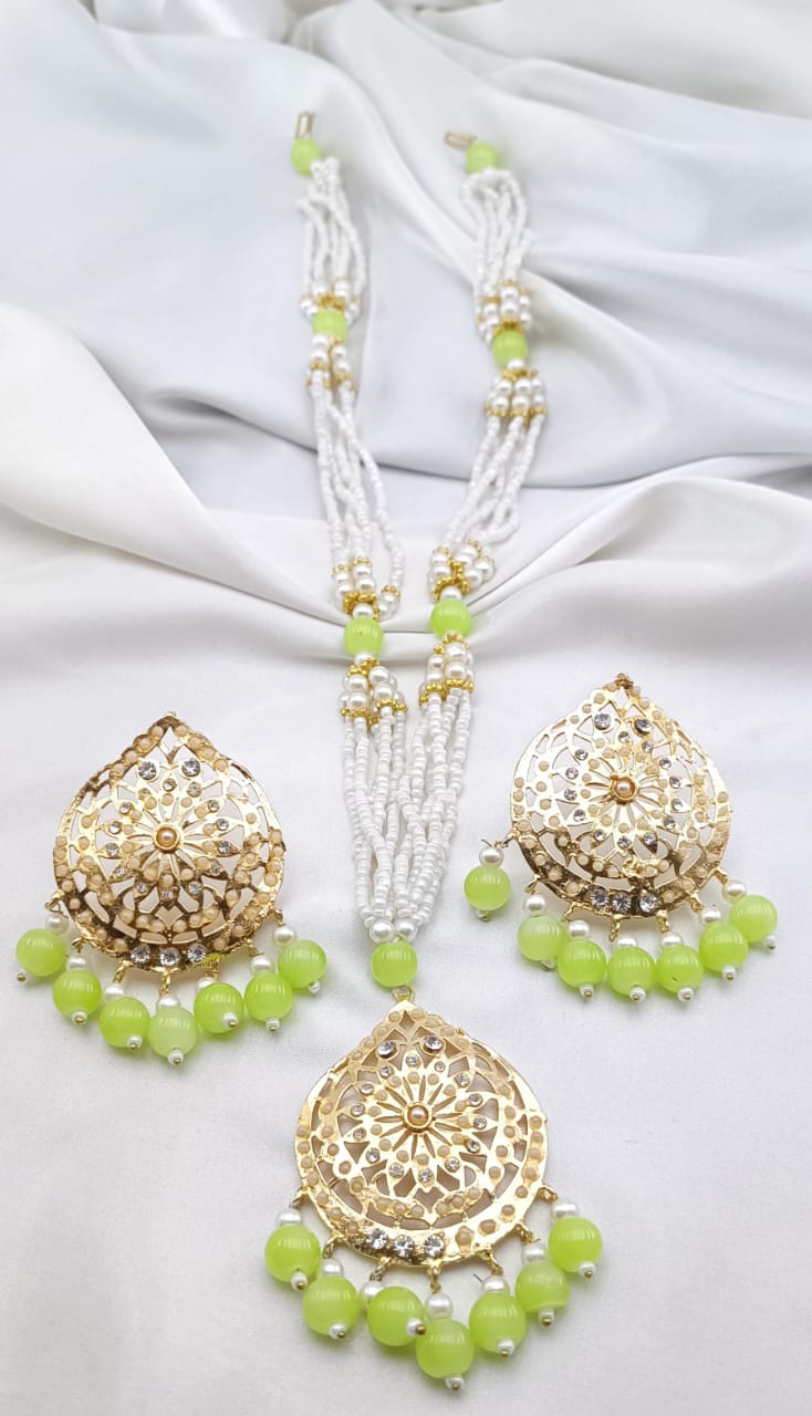 Mala Set White Pearls