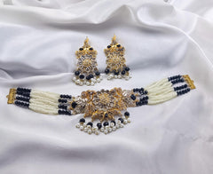 White Pearls Choker Set