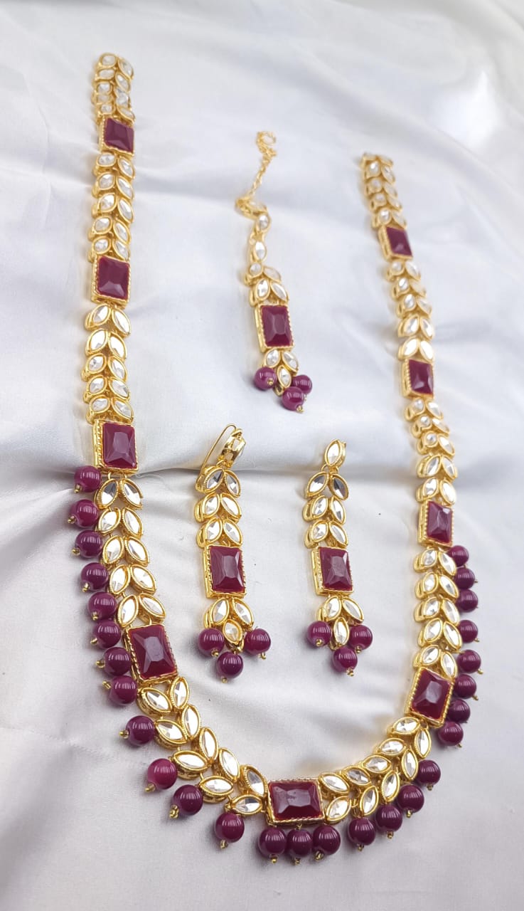 Sheesha Kundan Mala Set