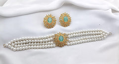 Real Stones Choker Set
