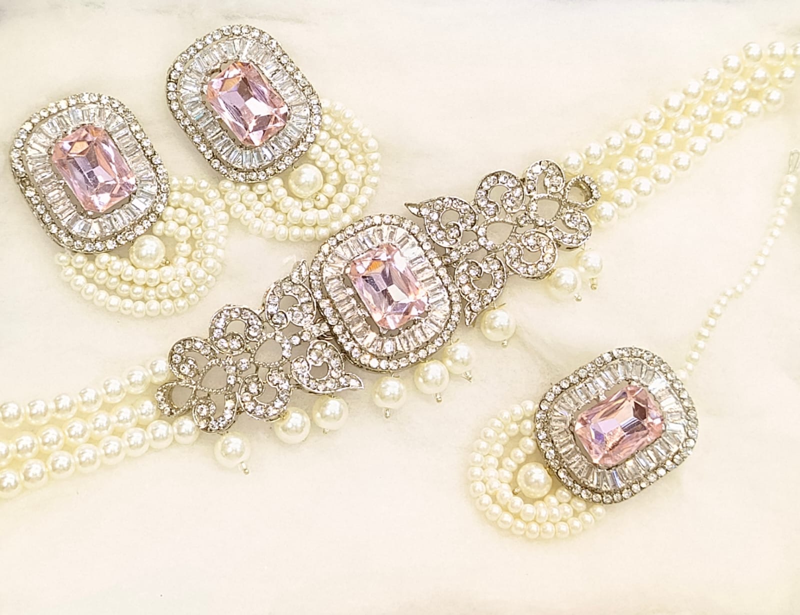 Hand Made Zircon Neacklace Set
