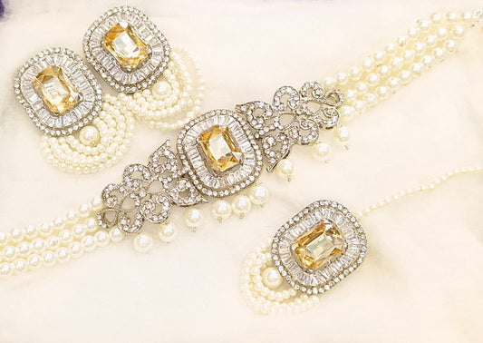 Hand Made Zircon Neacklace Set