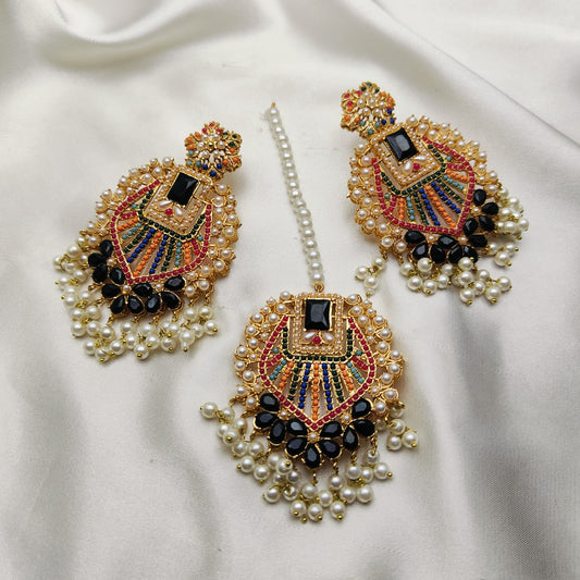 Elegant Tika & Earrings