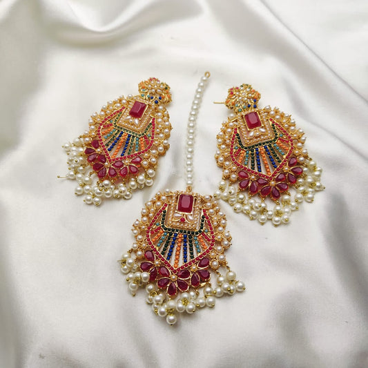 Elegant Tika & Earrings