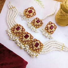White Pearls Neacklace Set
