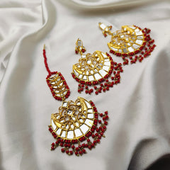 Sheesha Kundan Tika & Earrings