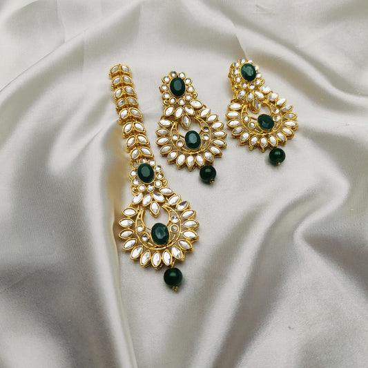 Kundan Tika & Earrings