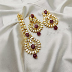 Kundan Tika & Earrings