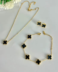 Premium Clover 4 Pcs Complete Set Adjustable Ring