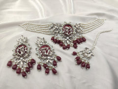 Silver Base Neacklace Set