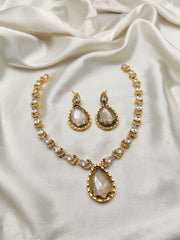 Real Diamond Cut Stones Work Neacklace Set