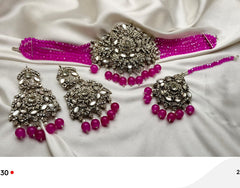 Silver Base Neacklace Set