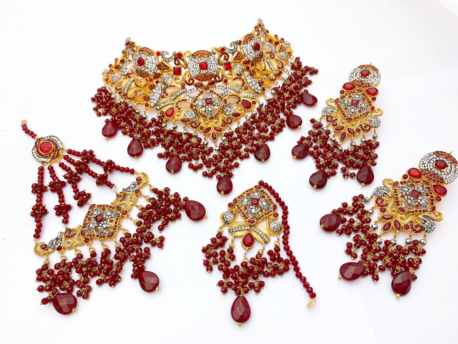 Native Made Real Stones Bridal Set