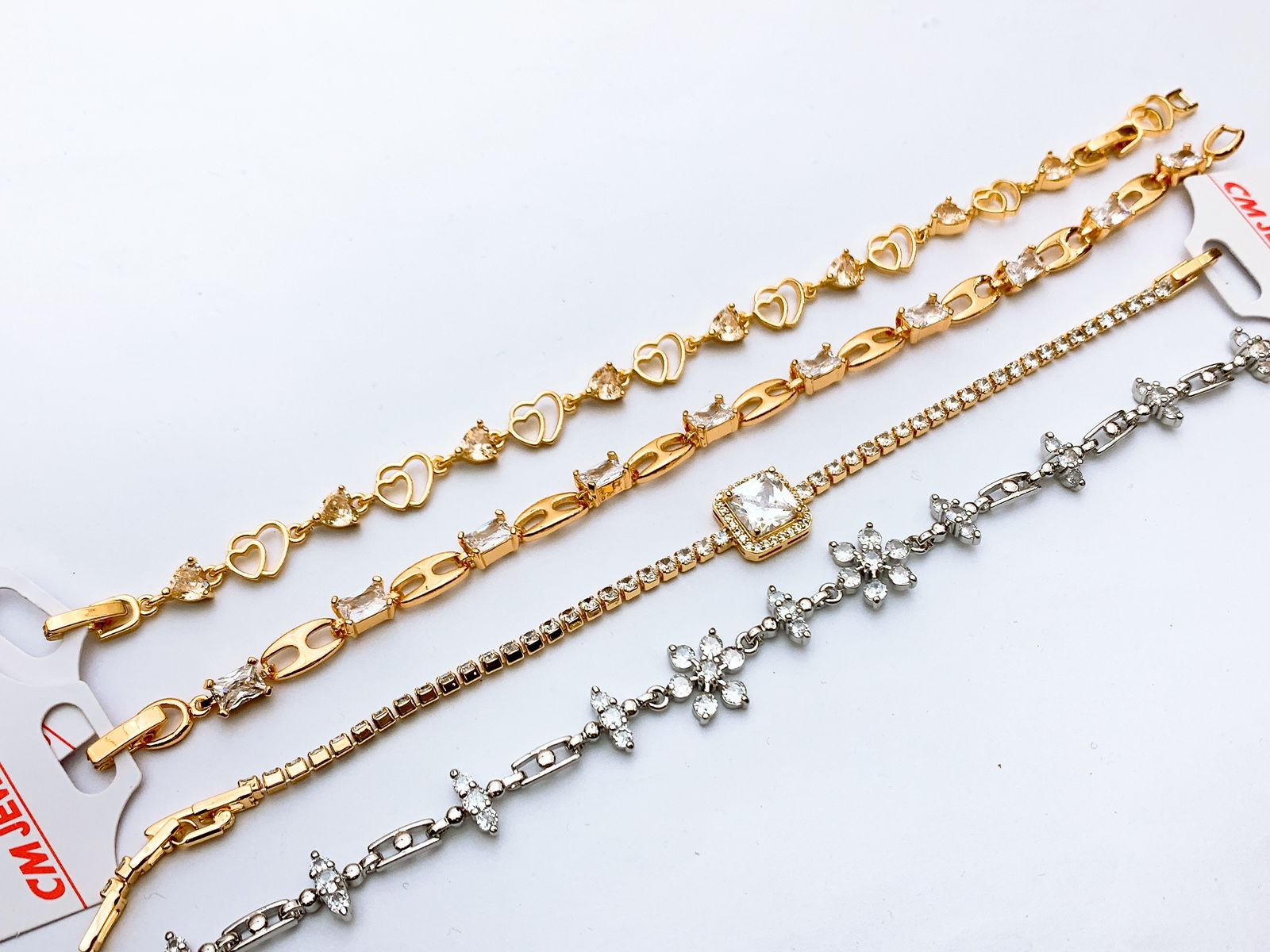 China Gold Bracelet Real Stones