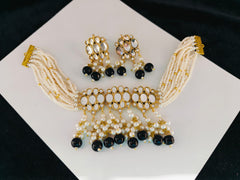 White Pearls Choker Set