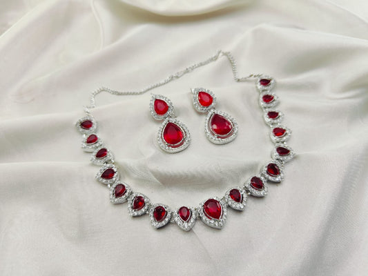 Zircon Stones Choker Set