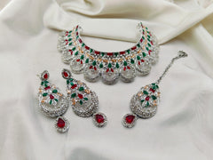 Silver Base Neacklace Set