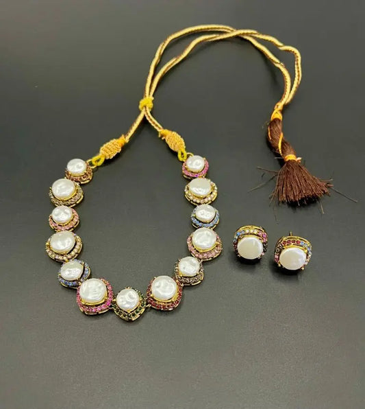 Luxury That Speaks — Artificial Gold Diamond Earrings