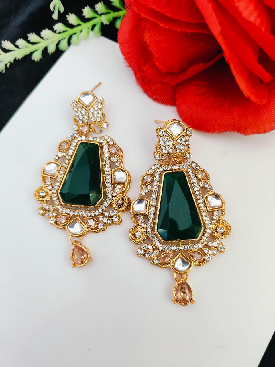 3D Big Stones Earrings