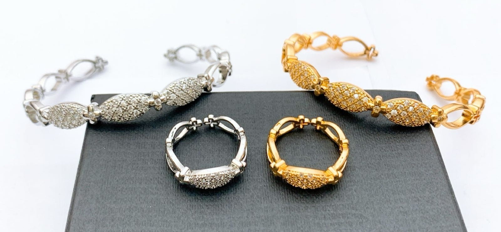 Kara Bracelets+Ring Real Stones 11 Designs