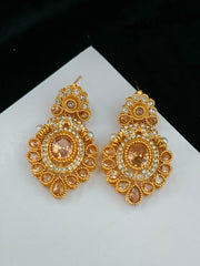 Zircon Stones Earrings Handmade