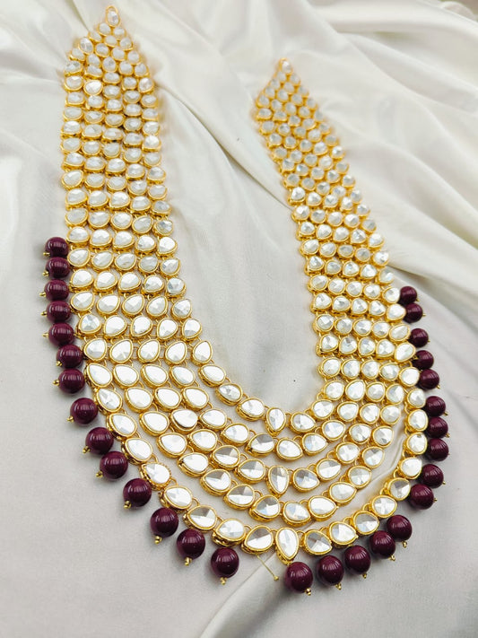 Kundan Stones Mala 5 Line