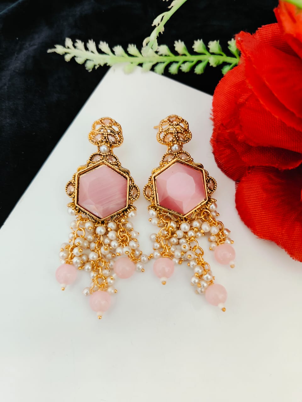 3D Big Stones Earrings