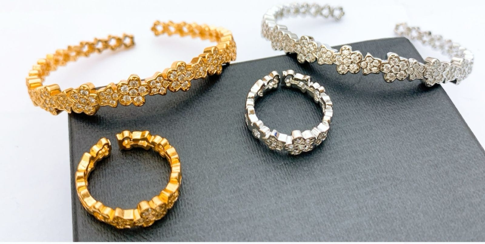 Kara Bracelets+Ring Real Stones 11 Designs