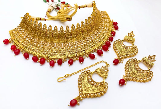 Copper Meterial Bridal Set Real Stones