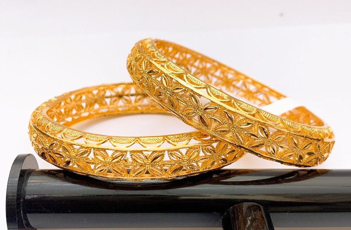 China Gold 2Pieces Bangles Set