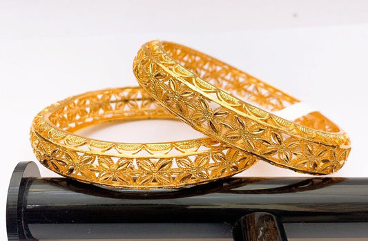 China Gold 2Pieces Bangles Set