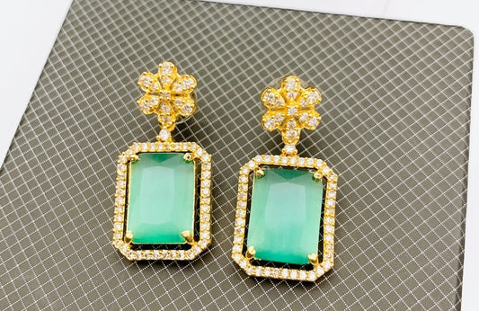 One Carat Real Stones Earrings