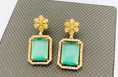 One Carat Real Stones Earrings