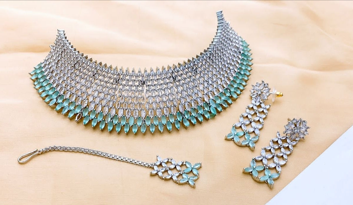Real Stones Bridal Set