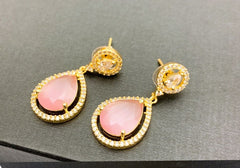 One Carat Real Stones Earrings