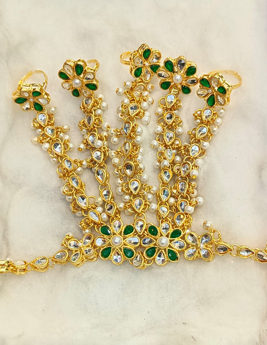 Kundan Stones 5Lines Pachagla