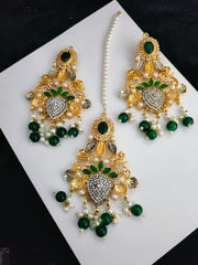 Real Stones Tika & Earrings