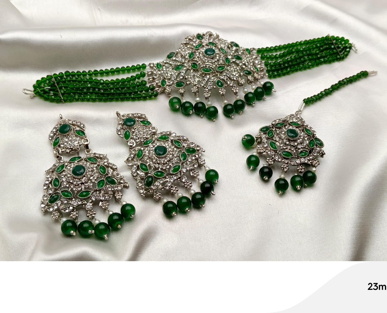 Silver Base Neacklace Set