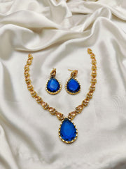 Real Diamond Cut Stones Work Neacklace Set