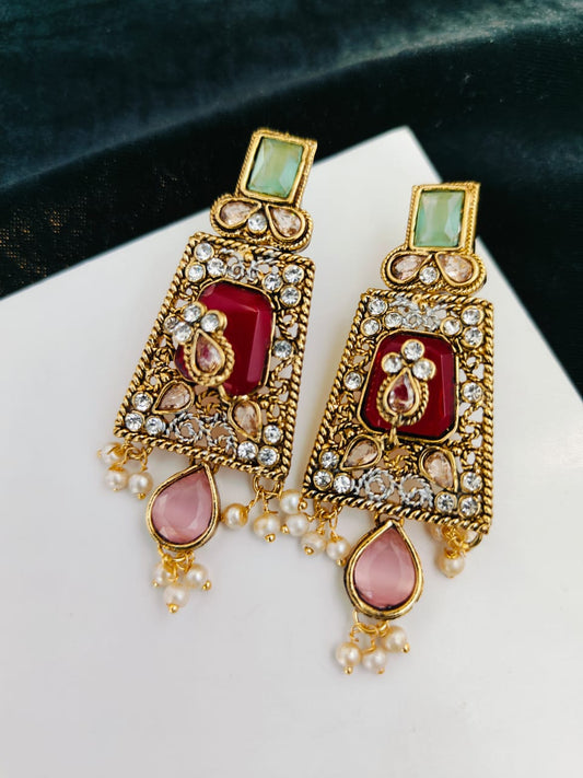 Stones Earrings Handmade