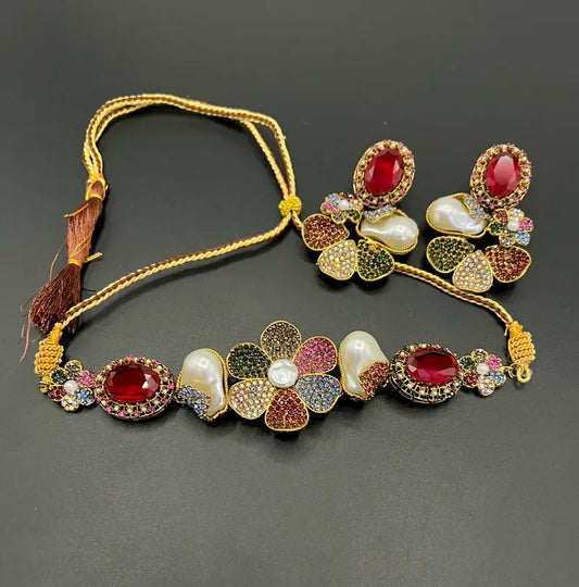 Timeless Beauty — Designer Artificial Choker Set for Women