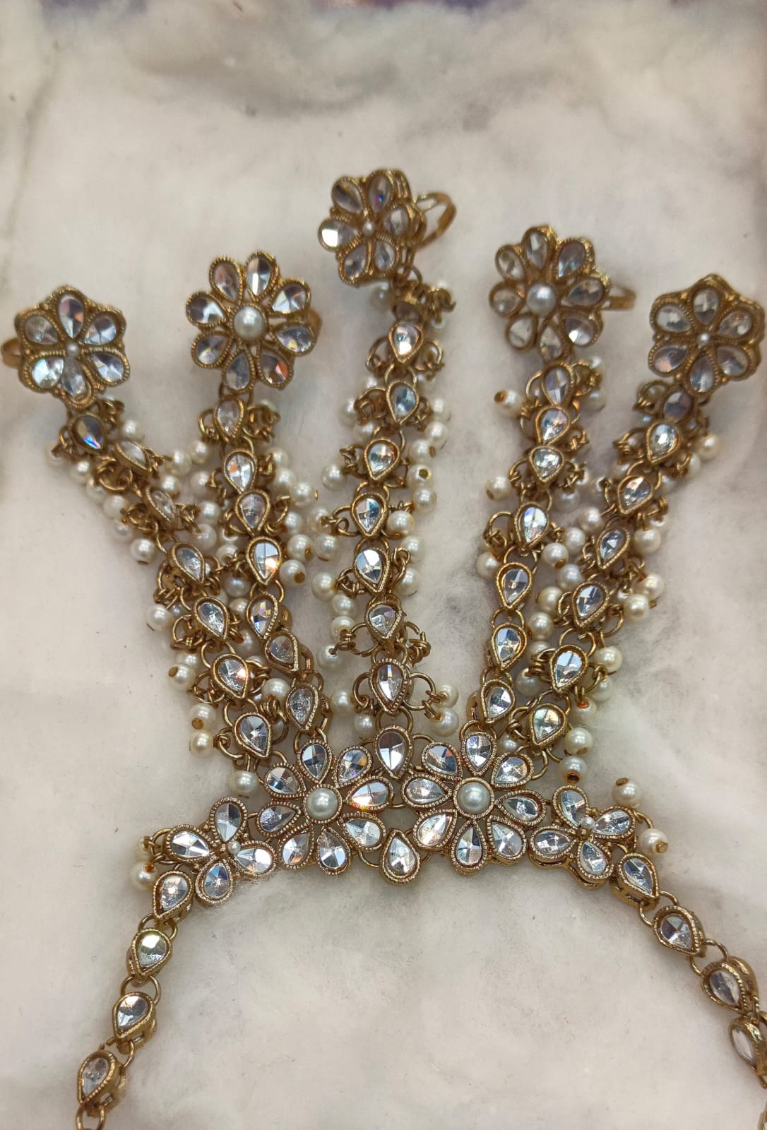 Kundan Stones 5Lines Pachagla