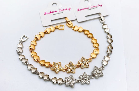 China Gold Bracelet Real Stones