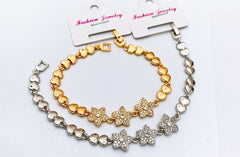China Gold Bracelet Real Stones