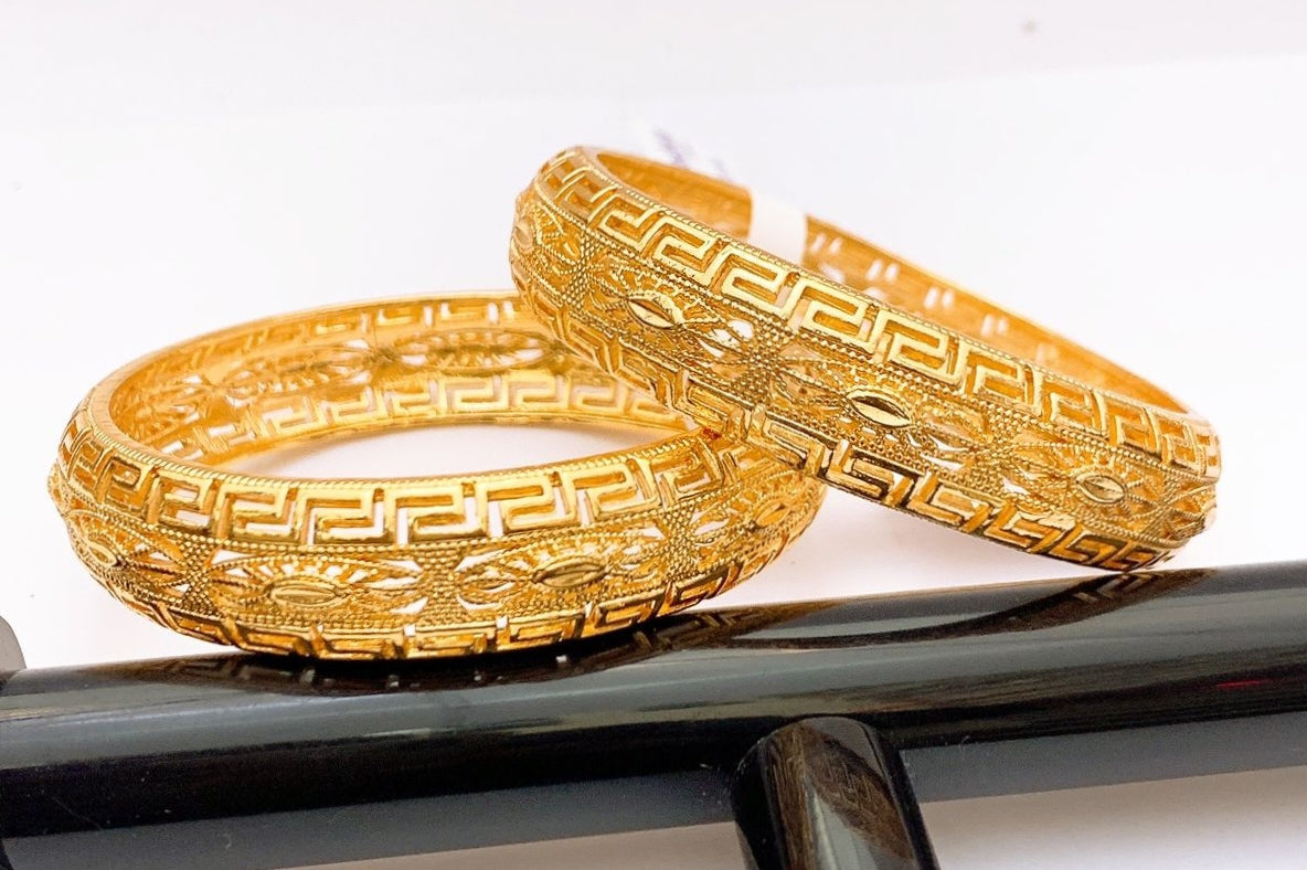China Gold 2Pieces Bangles Set