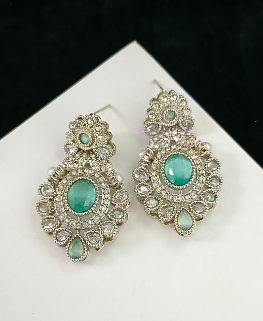 Zircon Stones Earrings Handmade